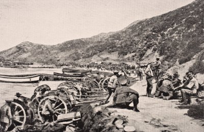 Australische troepen op Anzac Cove Gallipoli-schiereiland Turkije, 1915, uit 